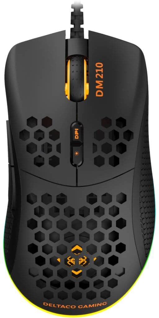 Deltaco Gaming Dm210 Ultralätt Rgb Gamingmus - Svart