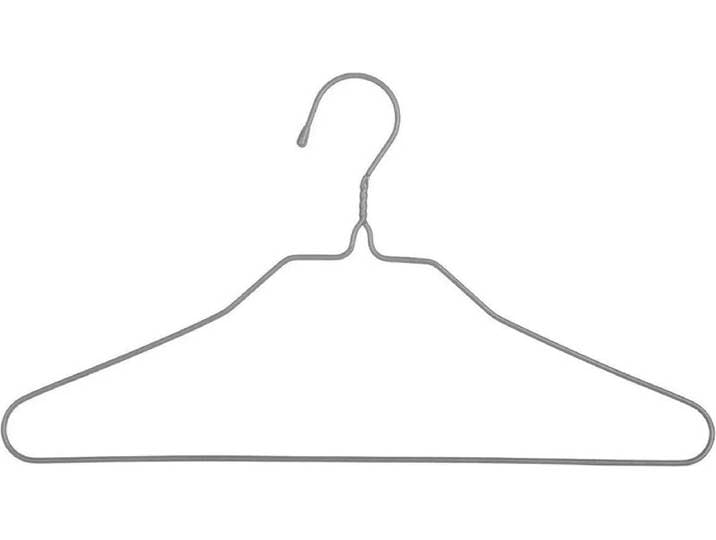 5five Set van metalen hangers - Grijs, 39 x 22 cm, 10 stuks