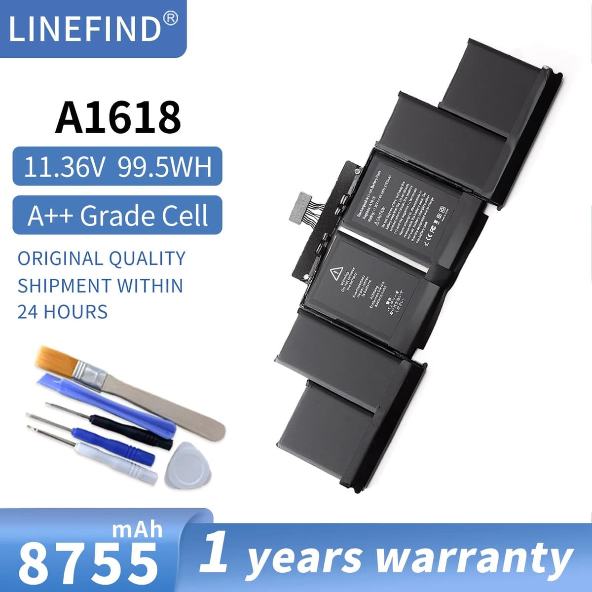 LINEFIND A1618 11.36V 99.5Wh Battery For Apple MacBook Pro 15