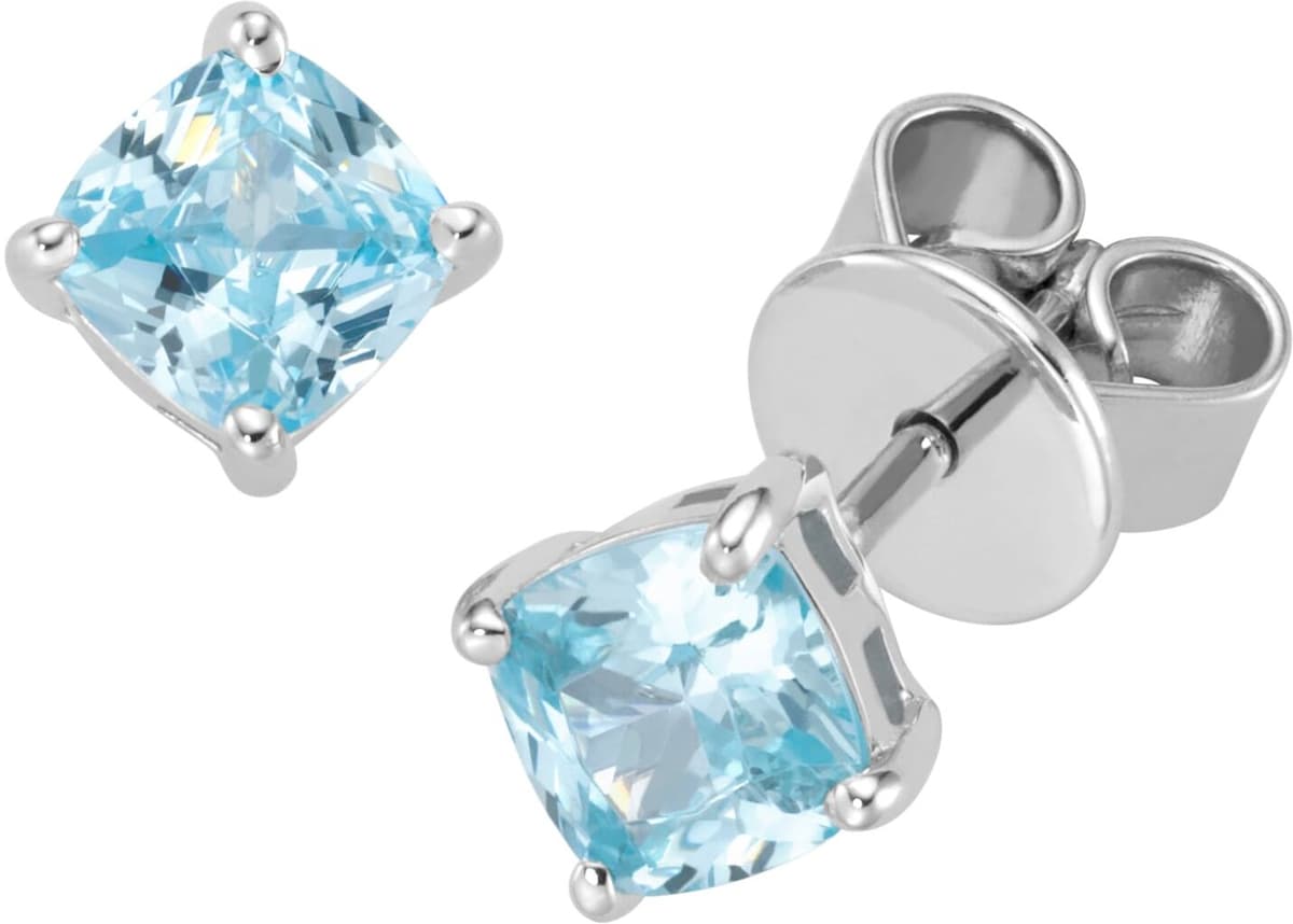 Paar Ohrstecker FIRETTI "Schmuck Geschenk Silber 925 Ohrschmuck Ohrringe Solitär", blau (silberfarben, hellblau, hellblau), Ohrringe, Damen, Silber 925 (Sterlingsilber), mit Zirkonia (synth.), Blauspinell oder synth. Rubin