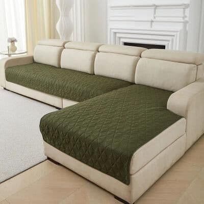 Inspire Essentials Waterproof Pet Couch Cover Quilted Sofa Protector For Dogs And Cats dark Green 90x160cm 1pc