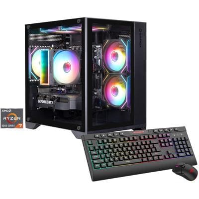 GAMEMAX Gaming-PC "Infinity Mini BK 8223", bunt (schwarz), Microsoft Windows 11 Home (64 Bit), GeForce RTX 5060, 16 GB RAM 1.000 GB SSD, Desktop-PCs