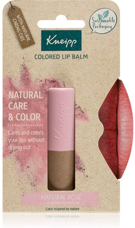 Kneipp Natural Care & Color βάλσαμο για τα χείλη με χρώμα απόχρωση Natural Rosé 3.5 γρ