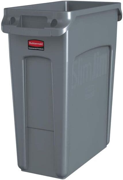 RUBBERMAID Papperskorg Slim Jim 60L grå