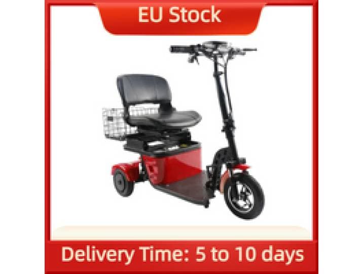500W Opvouwbare Elektrische Driewieler Voor Ouderen Reizen 36V15.6Ah Lichtgewicht Elektrische Scooter 3 Wielen Met Zitplaats Volwassenen