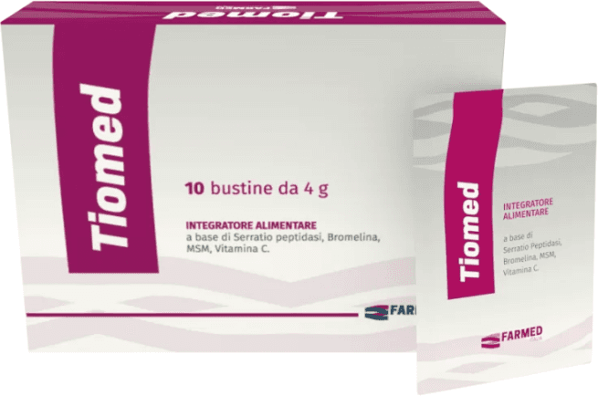 FARMED ITALIA Srl Farmed Tiomed Integratore Alimentare, 10 Buste per Infiammazione e Gonfiore