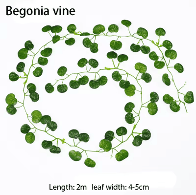 Inspire Picks Artificial Ivy Leaves Garland Vines Fake Hanging Greenery For Wall & Outdoor Decor (210M) style C 2m (1 String)