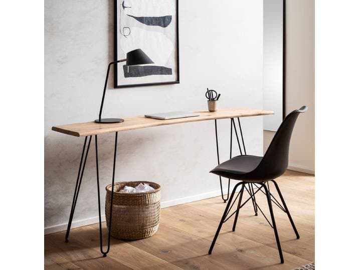 Bureau zwart acaciahout 150 cm breed - WL7.162