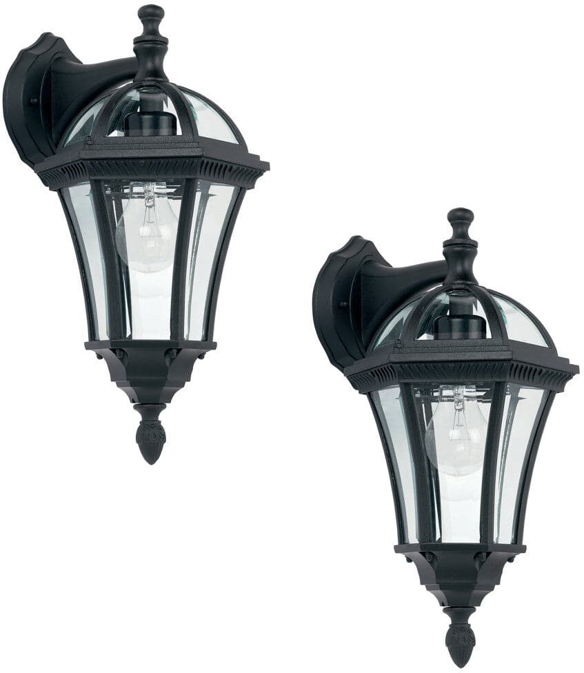 Sol 27 Outdoor Beijing Vanleuven 2 - Bulb 15Cm H Hardwired Outdoor Flush Mount Black 41cm H X 7.87cm W X 20cm D