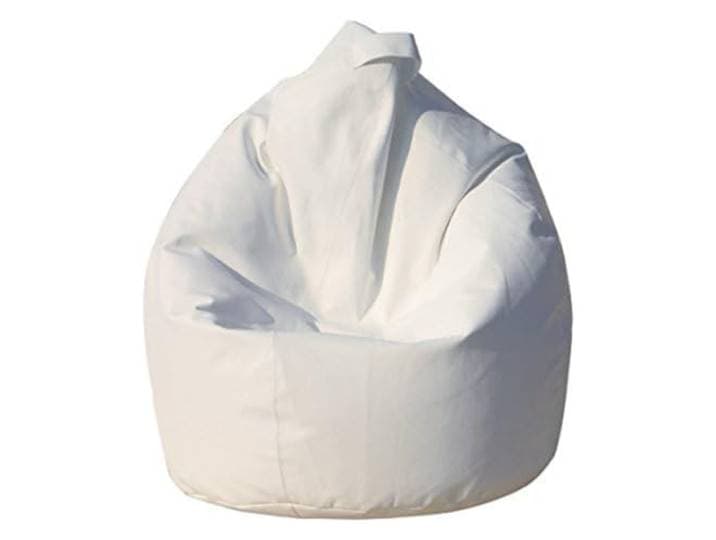 Dmora Eleganter Sitzsack, weiße Farbe, Maße 80 x 120 x 80 cm
