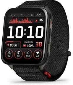 Garmin Venu X1 - Black Slate Titanium with Black ComfortFit Nylon Band