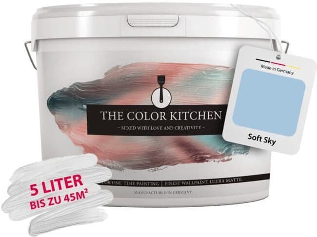 A.S. Création Wandfarbe The Color Kitchen Soft Sky Blau 5,00 l matt hohe Deckkraft (DD125577)
