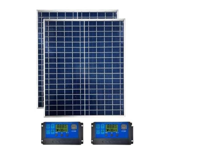 Photovoltaik-Solarpanel, 500 W 1000 W 12 V Solarstrom-Kit Mit 100-A-Controller(2PC 2Controller kiTS)