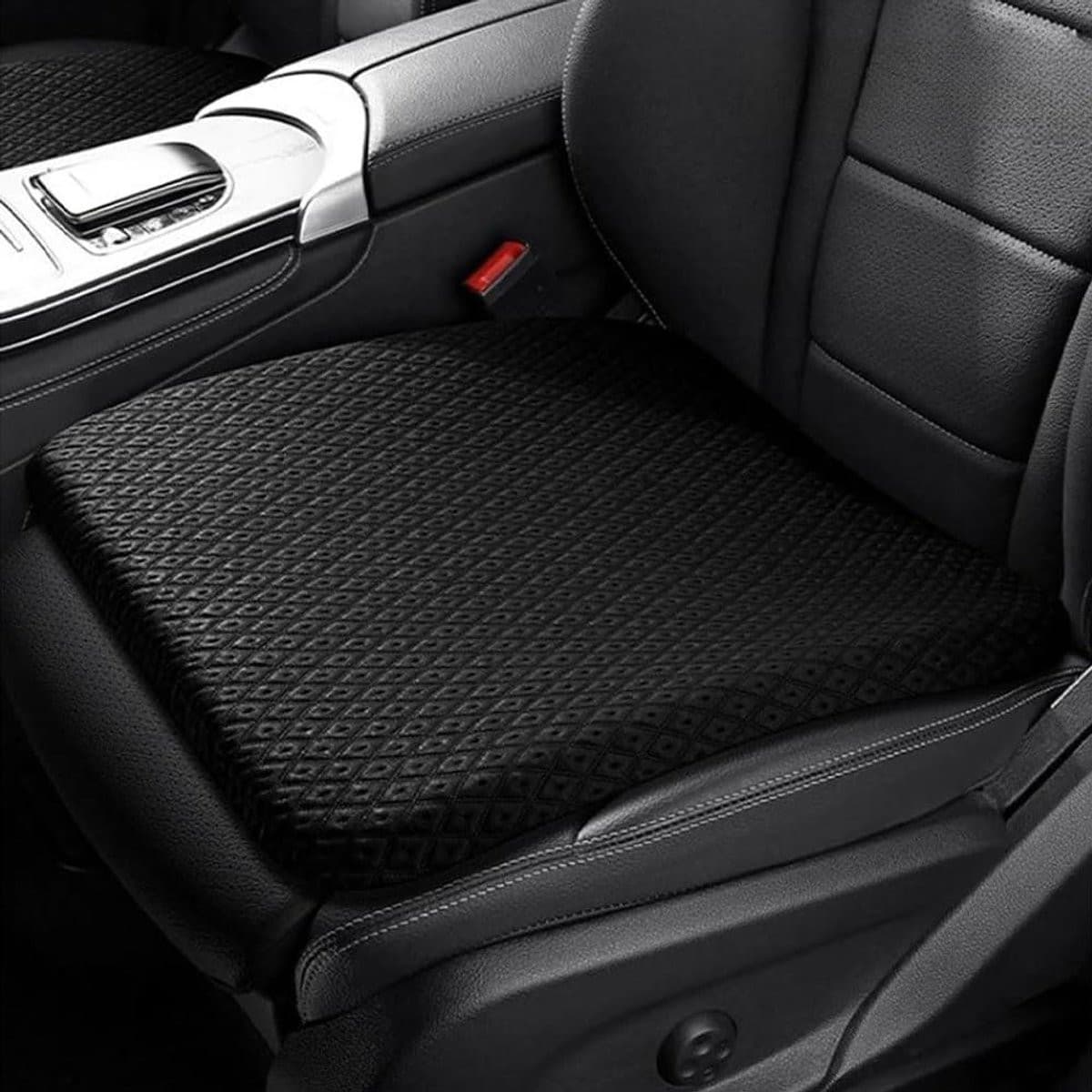 Universeel Stoelverhoger Kussen met Antislip Onderkant voor Comfortabel Zitten in de Autostoel - Zwart