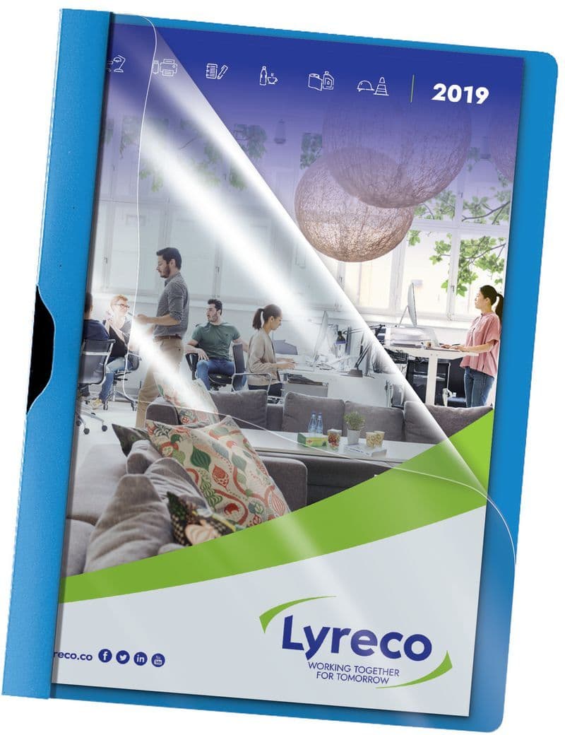 LYRECO Klämmapp PP A4 3mm blå 5/fp