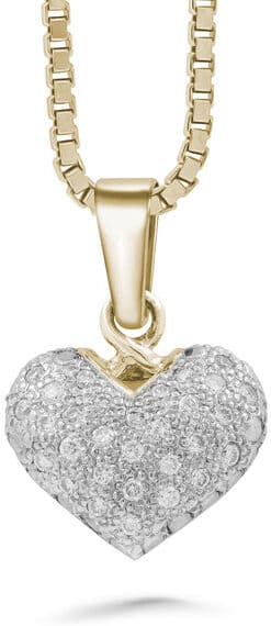 Silván Henrietta timanttiriipus 0,30ct, keltakultaa, timanttikorut Riipus ilman ketjua