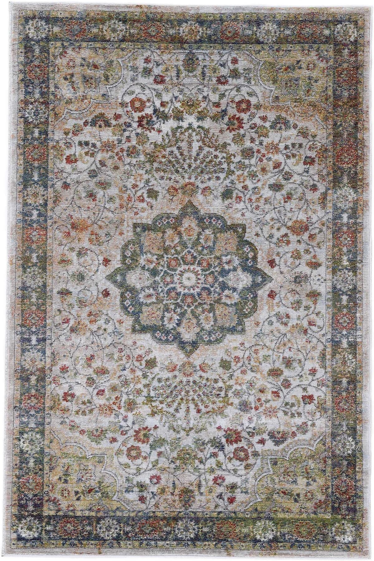 Teppich CARPETFINE "Vintage Lindo", braun (hellbraun), B:140cm H:8mm L:200cm, Polypropylen (PP), Teppiche, Teppich, Orient Vintage Look, Wohnzimmer hellbraun B : 140cm 1 Stk., 8mm, L: 200cm
