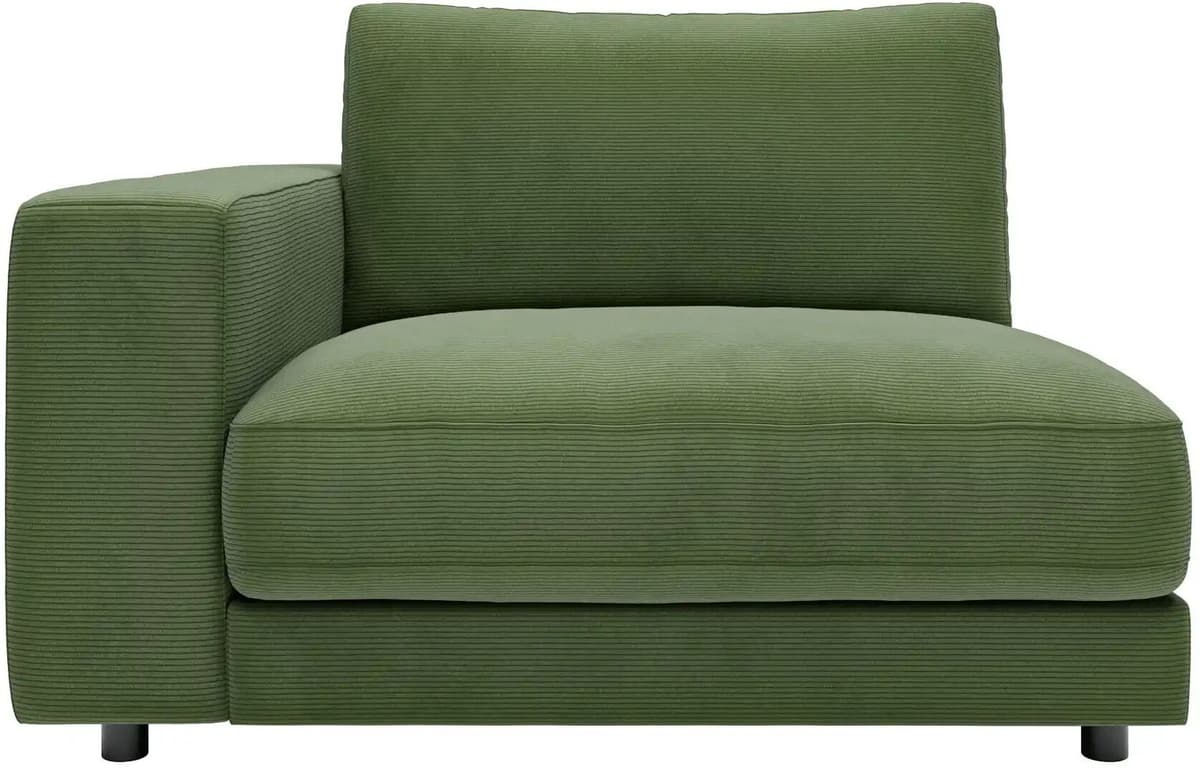 Jette Home Element Einsitzer Armlehne links in Feincord Sila ¦ grün ¦ Maße (cm):
