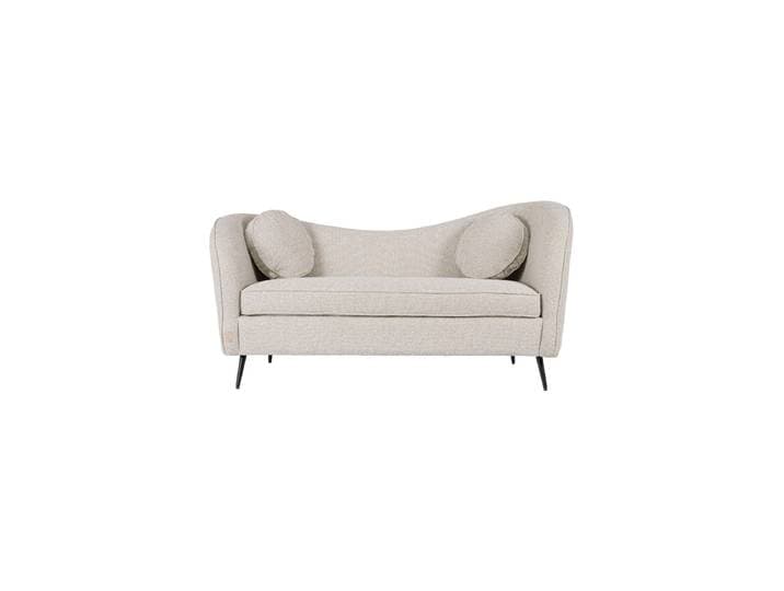 2-Sitzer Design Sofa „Caddis“ Strukturstoff Beige Bizzotto