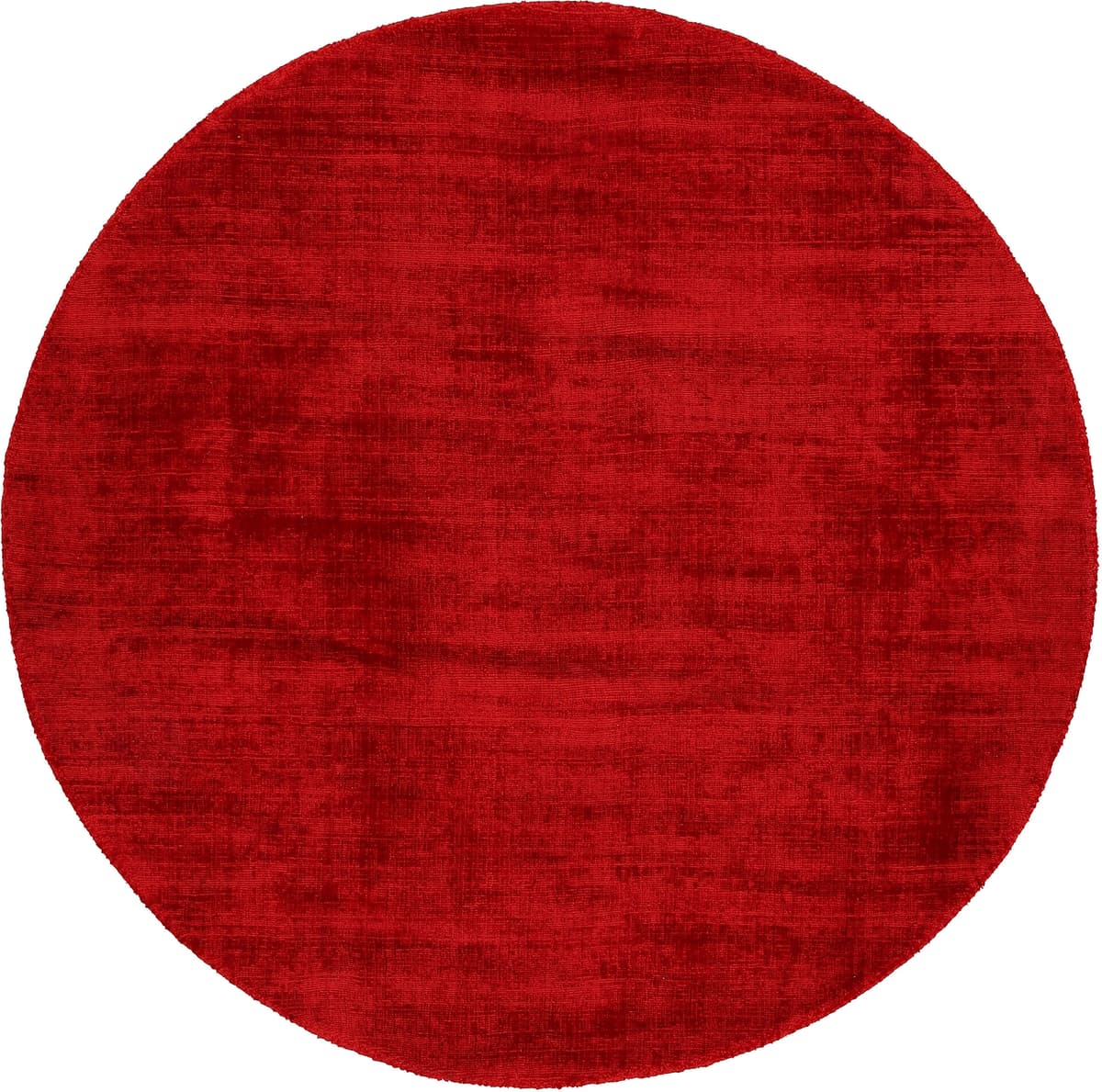 Teppich CARPETFINE "Ava Viskoseteppich", rot, H:13mm Ø:160cm, Viskose, Teppiche, Teppich, Seidenoptik, leichter Glanz, Wohnzimmer rot Ø 160cm 1 Stk., 13mm, Ø 160cm
