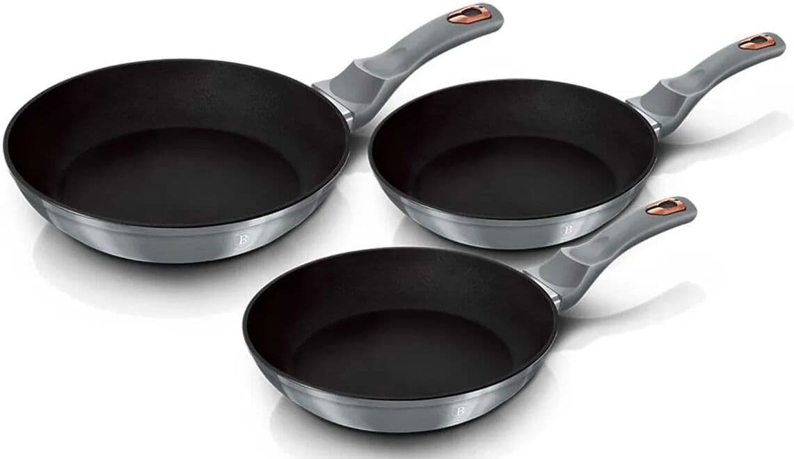 Edinos 3 aluminiowe patelnie na każdy typ kuchenki A3-F75
