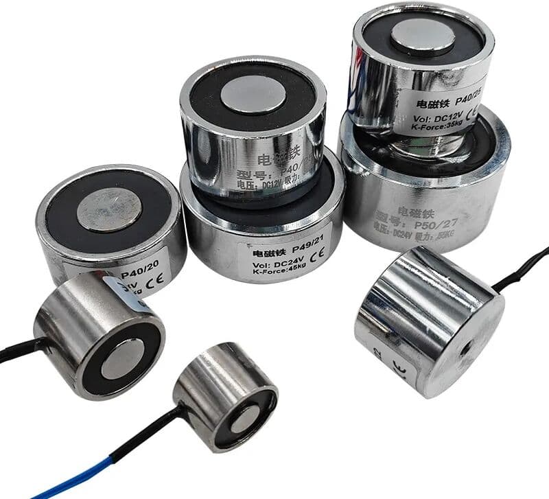 CNMAWAY Electric Solenoid Electromagnet Lifting Sucker 12V 24VDC Holding Magnet P49/21 P50/27 P59/34 P65/30 P70/9 P80/38 P100/40
