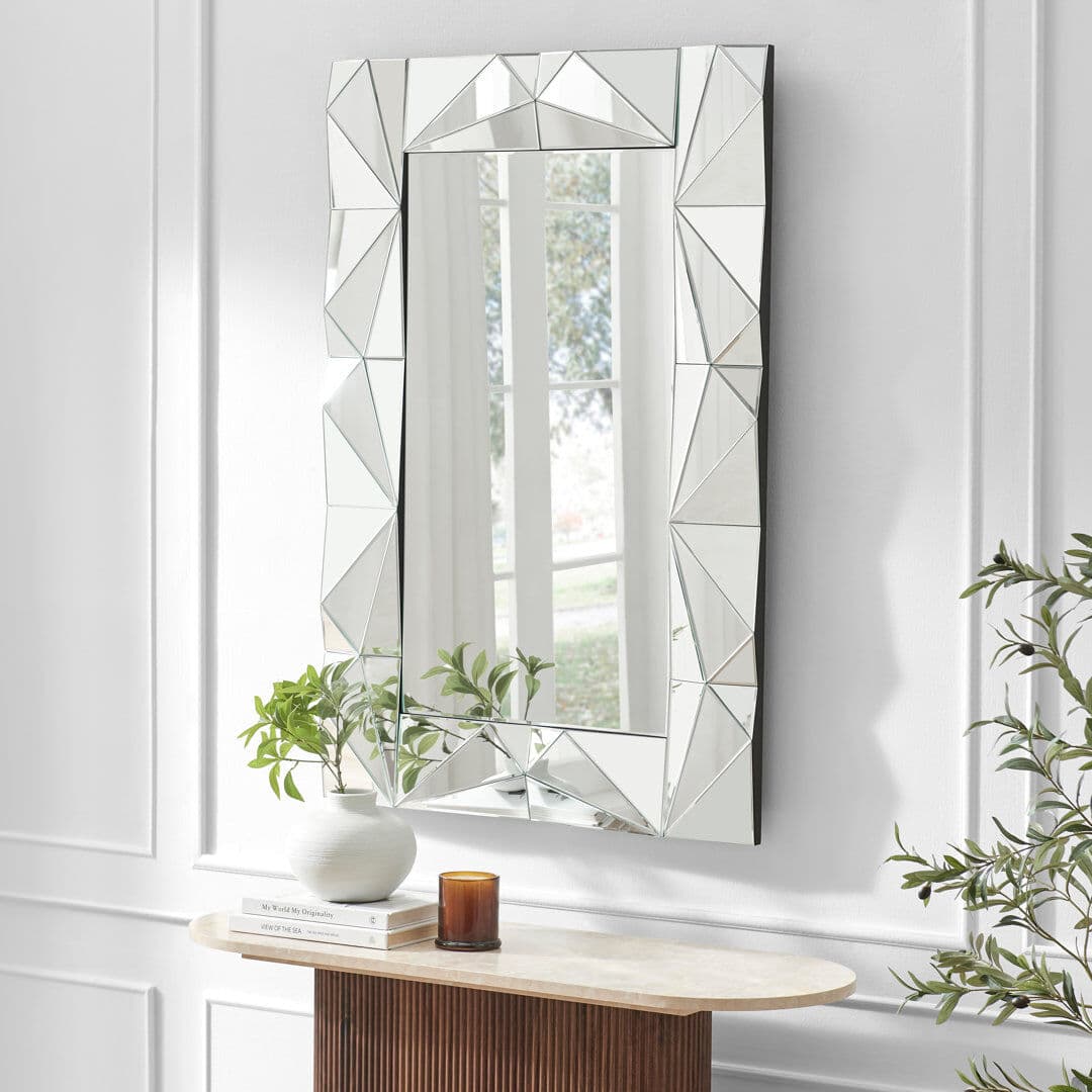 Fairmont Park Aliesa Glass Rectangle Wall Full Length Mirror Clear 120cm x 80cm