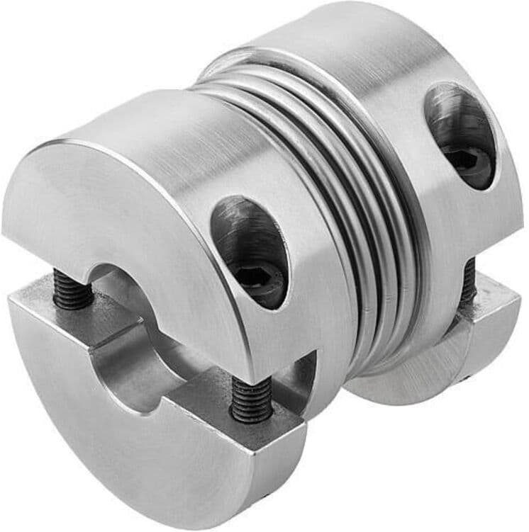 KIPP Metallbalgkupplung Gr. 80 D1=28 D2=28 L=78 Aluminium (K1887.0800782828)