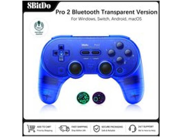 8BitDo Pro 2 Bluetooth-controller Hall Effect Joystick Gamepad voor Apple Nintendo Switch 2 PC MacOS Android Steam Deck