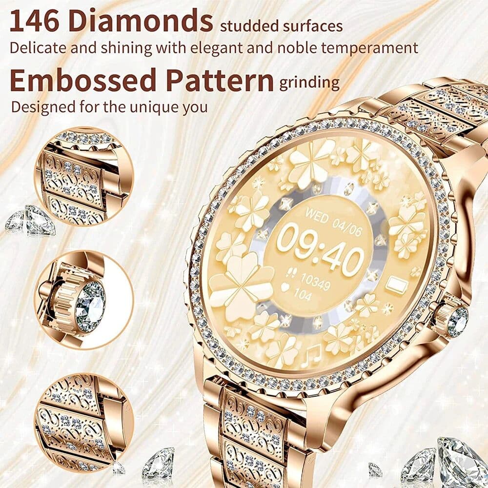 ChiBear AMOLED Screen Smart Watch Heart Rate Blood Oxygen Fashion Ladies Bracelet 2023 Bluetooth Call Smartwatch Womoen For Android IOS