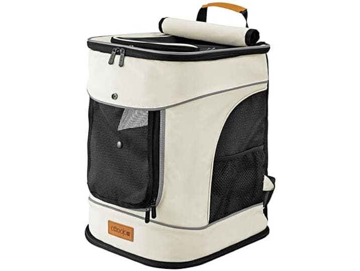 Cadoca Hondenrugzak tot 12kg - Draagcomfort - Veiligheid - Verstelbaar - Beige