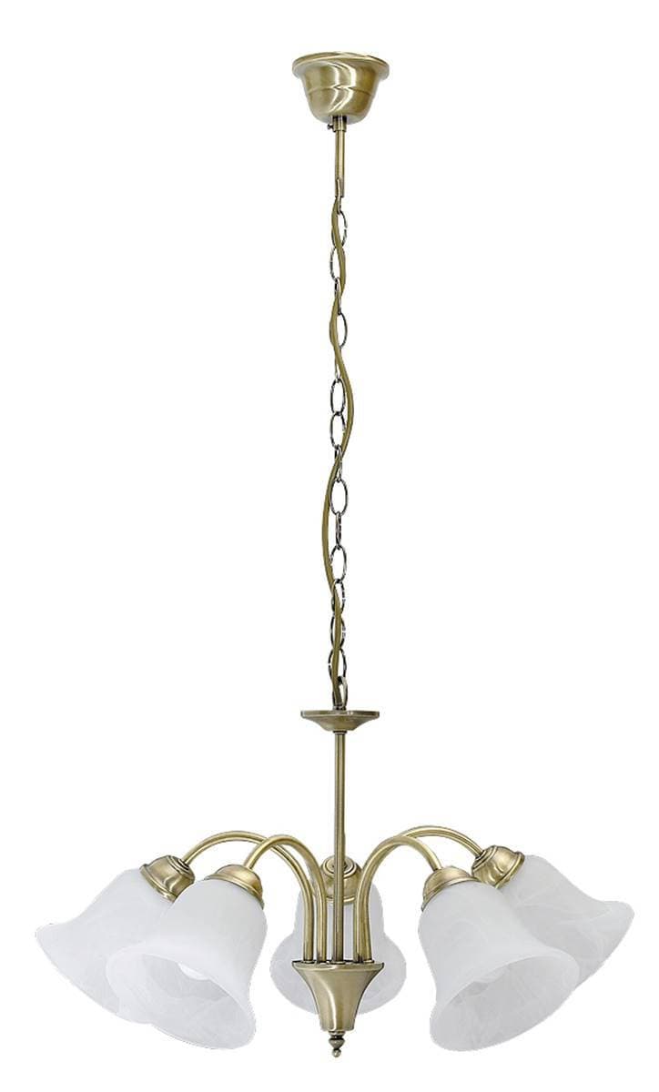 Rabalux 7375 Francesca Kroonluchter met 5 spots, brons-zilver-wit, diameter: 60 cm