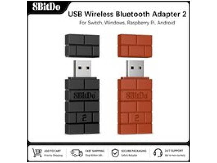 8BitDo USB Draadloze Ontvanger Bluetooth Adapter 2 voor PS5 PS4 Xbox Serie X/S 8bitdo Bluetooth Controllers voor Schakelaar 2 Windows