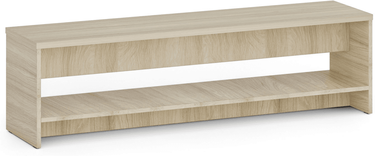 B2B Partner Ławka szatniowa z półka na obuwie 1+1 GRATIS, wzmocniona, 1500 mm, dąb naturalny