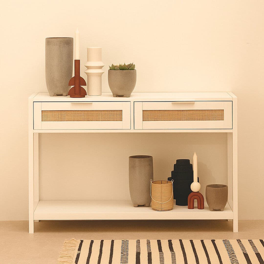 Bay Isle Home Achaius 116 cm W Console Table White 76cm H X 116cm W X 38cm D