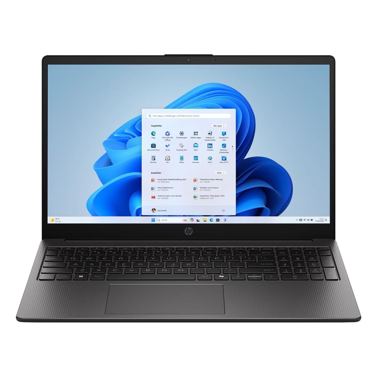 HP 250R G10 - 15,6" FHD - Schwarz - Intel Core 3 100U - 16GB RAM - 512GB SSD - Windows 11 Pro