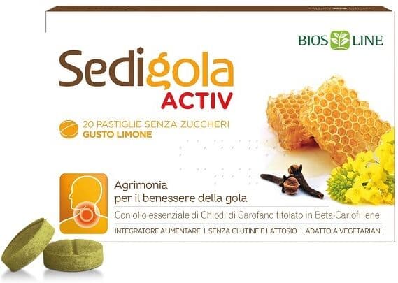 BIOS LINE SpA Sedigola Activ Limone, 20 Pastiglie