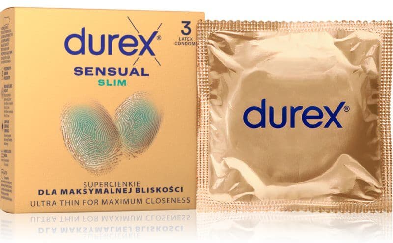 Durex Sensual Slim προφυλακτικά 3 τμχ