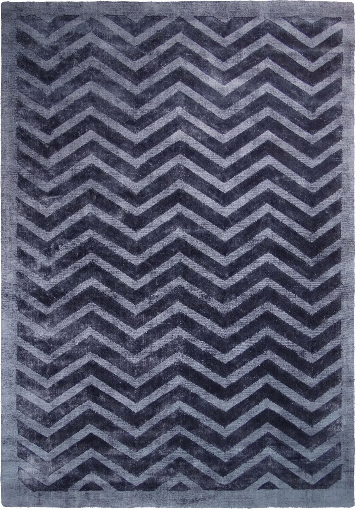Teppich KAYOOM "Luxury 410" Gr. 4, blau (marineblau), B:160cm H:13mm L:230cm, Viskose, Teppiche, Teppich, Wohnzimmer marineblau B : 160cm 1 Stk., 13mm, L: 230cm