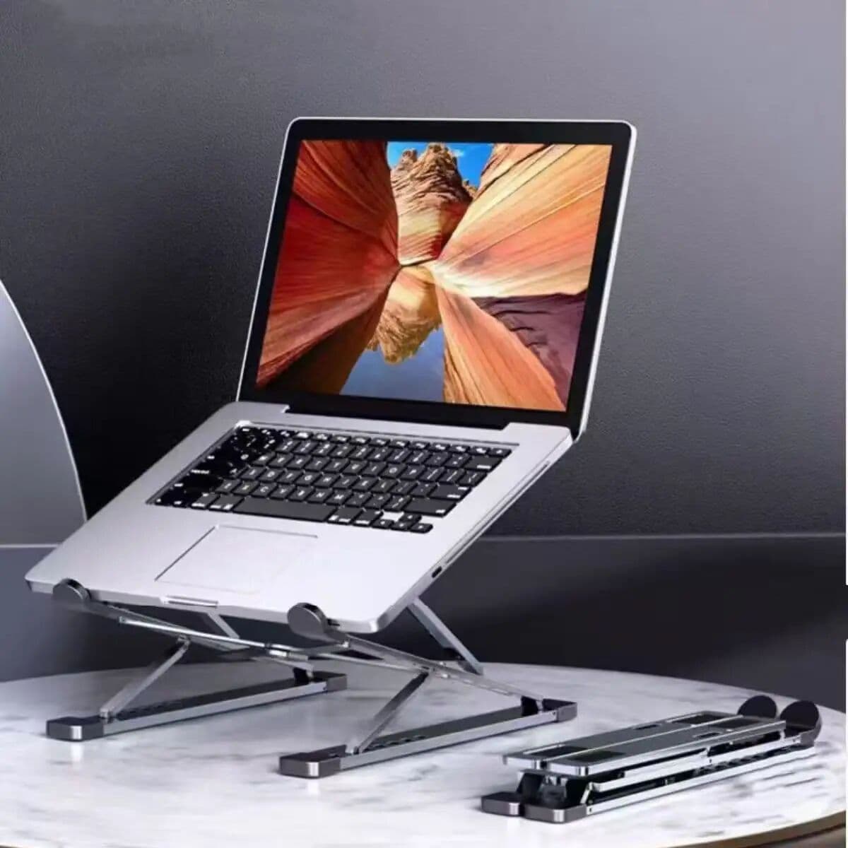 NONE Folding Laptop Stand For Macbook Adjustable Aluminum Computer Pc Tablet Stand Notebook Tablelaptop Holder Heat Dissipation