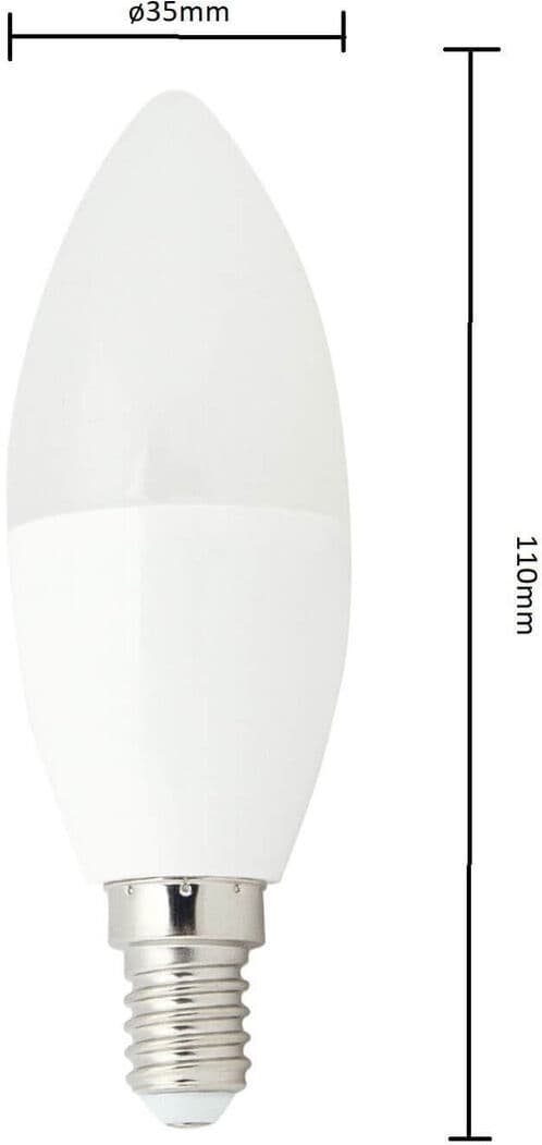 LEDDIRETTO Lampada LED E14 85W a Candela 100lm/W - 50pz Colore Bianco Naturale 4.000K