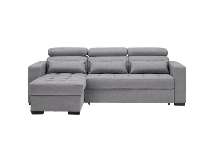 Carryhome Ecksofa, Graubraun, Kunststoff, 3-Sitzer, Füllung: Schaumstoff, seitenverkehrt montierbar, L-Form, 240x179 cm, Stoffauswahl, Schlafen auf Sitzhöhe, Wohnzimmer, Sofas & Couches, Wohnlandschaften, Ecksofas