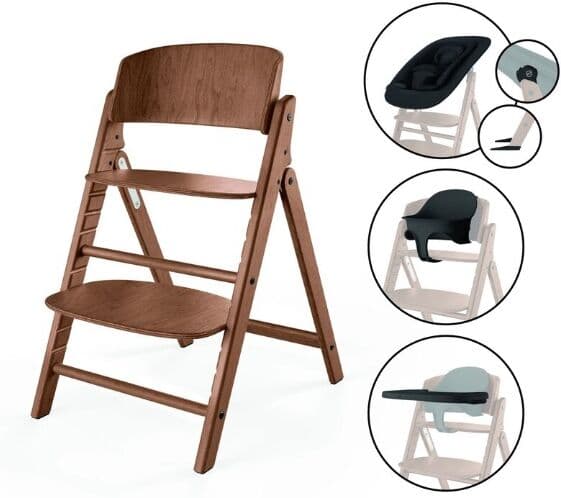 Cybex , Spisestol, Click & Fold 4i1 - All Natural Dark