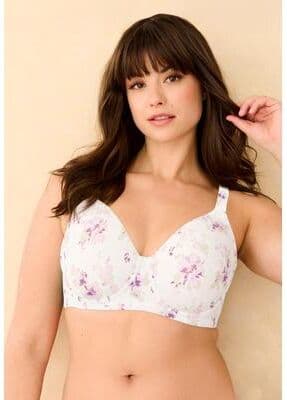 Plus Size Women's Brigitte Seamless Underwire T-shirt Bra 5028 by Leading Lady in Watercolor Floral (Size 54 A)