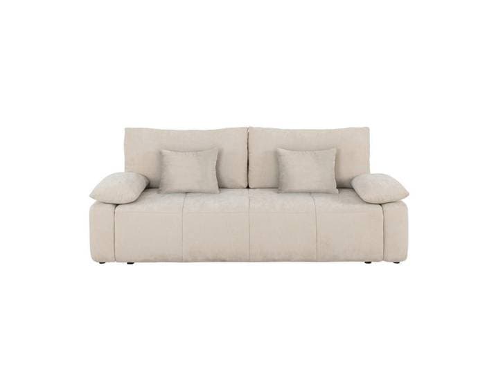 Mid.you Schlafsofa, Beige, 3-Sitzer, Füllung: Silikon, Schaumstoffflocken,Silikon, Schaumstoffflocken,Silikon, Schaumstoffflocken, 240x93x108 cm, Made in Europe, Rücken echt, Armteil links, rechts, Wohnzimmer, Sofas & Couches, Schlafsofas, Schlafsofas mit Bettkasten