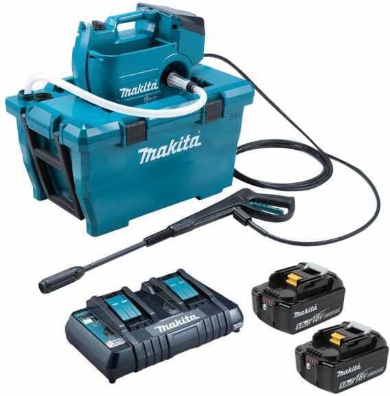 Makita DHW080ZK - Idropulitrice a batteria con vasca - 2x 18V 5Ah