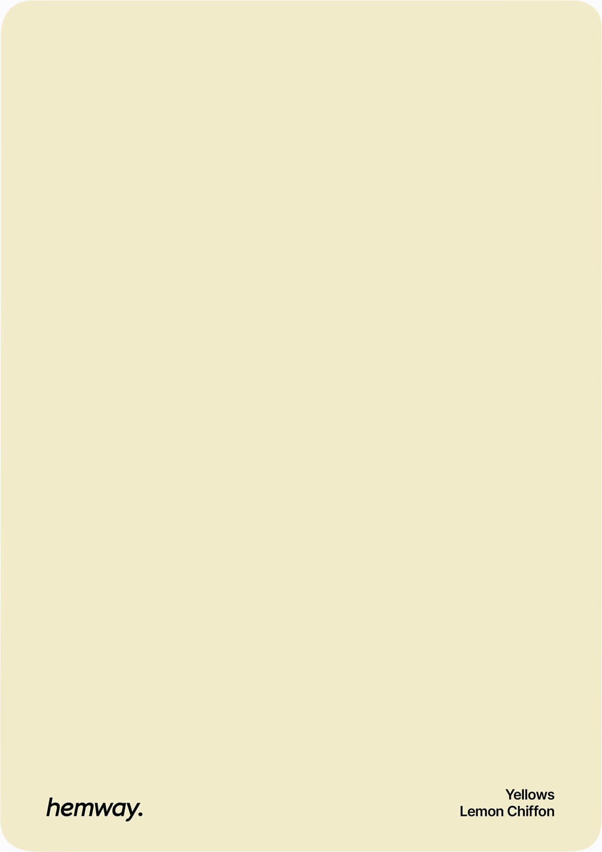 Hemway Peel and Stick Sample - Interior Paint - Lemon Chiffon