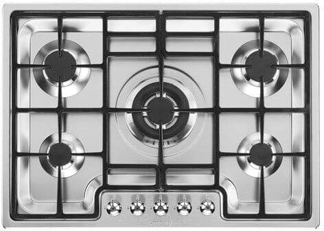 SMEG Placa de gas PGF754 con 4 quemadores. Inox