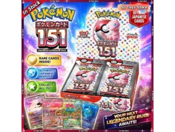 Op voorraad Originele Pokemon 140 Stuks PTCG SV2a Scarlet & Violet 151 Uitbreiding Japanse Versie Kaartencollectie Klassiekers Kaartencadeaus