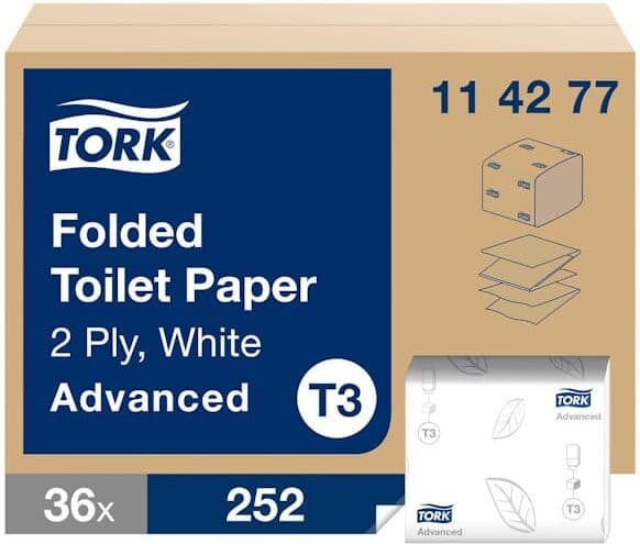 Toalettpapper TORK Adv T3 2-lag 252/fp 36frp